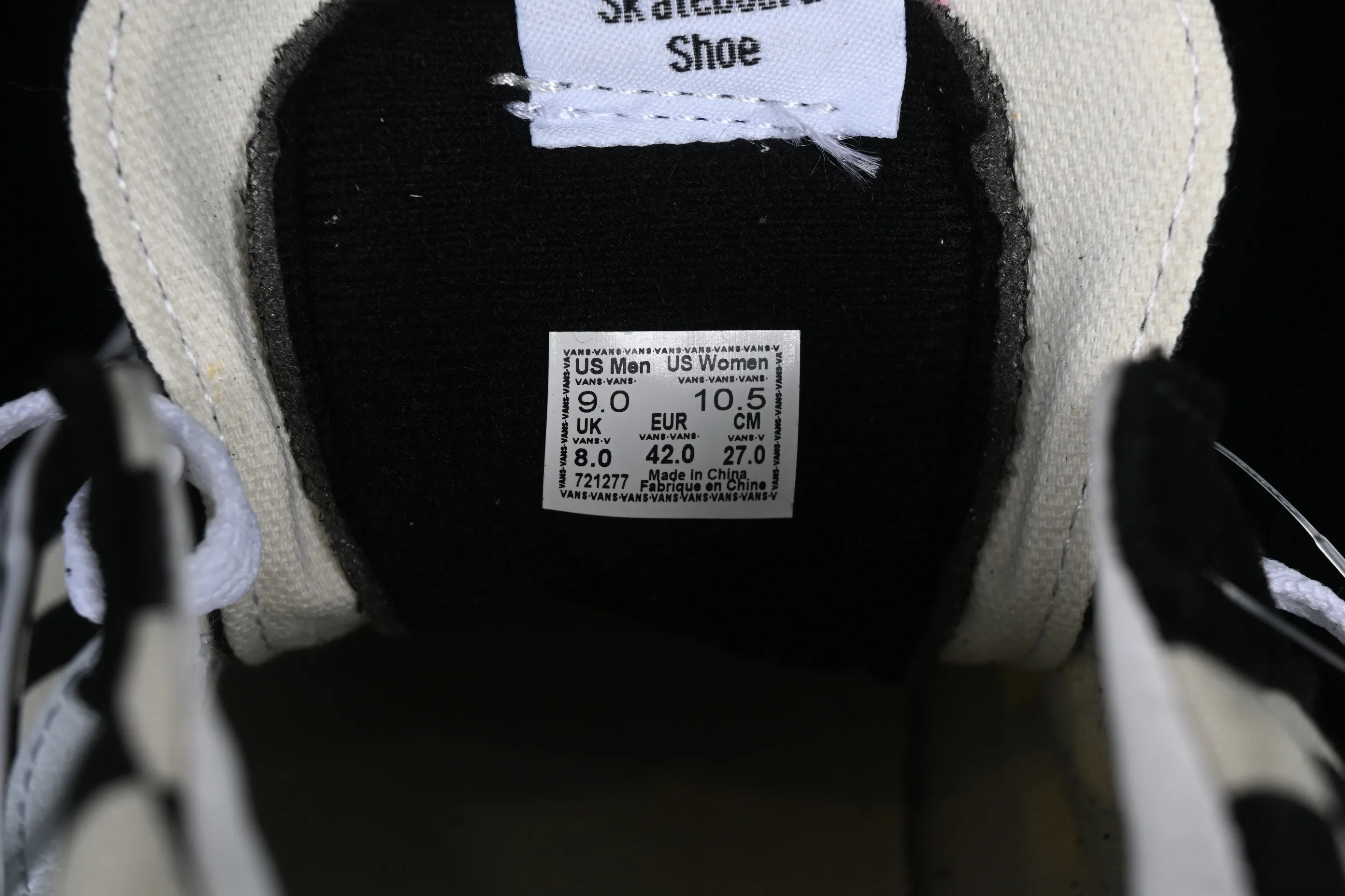 All categories Vans Vans series Vans Mid Vans China Vans Sk8-Mid black and white checkerboard mid-top casual sneakers VN0A391FQXH